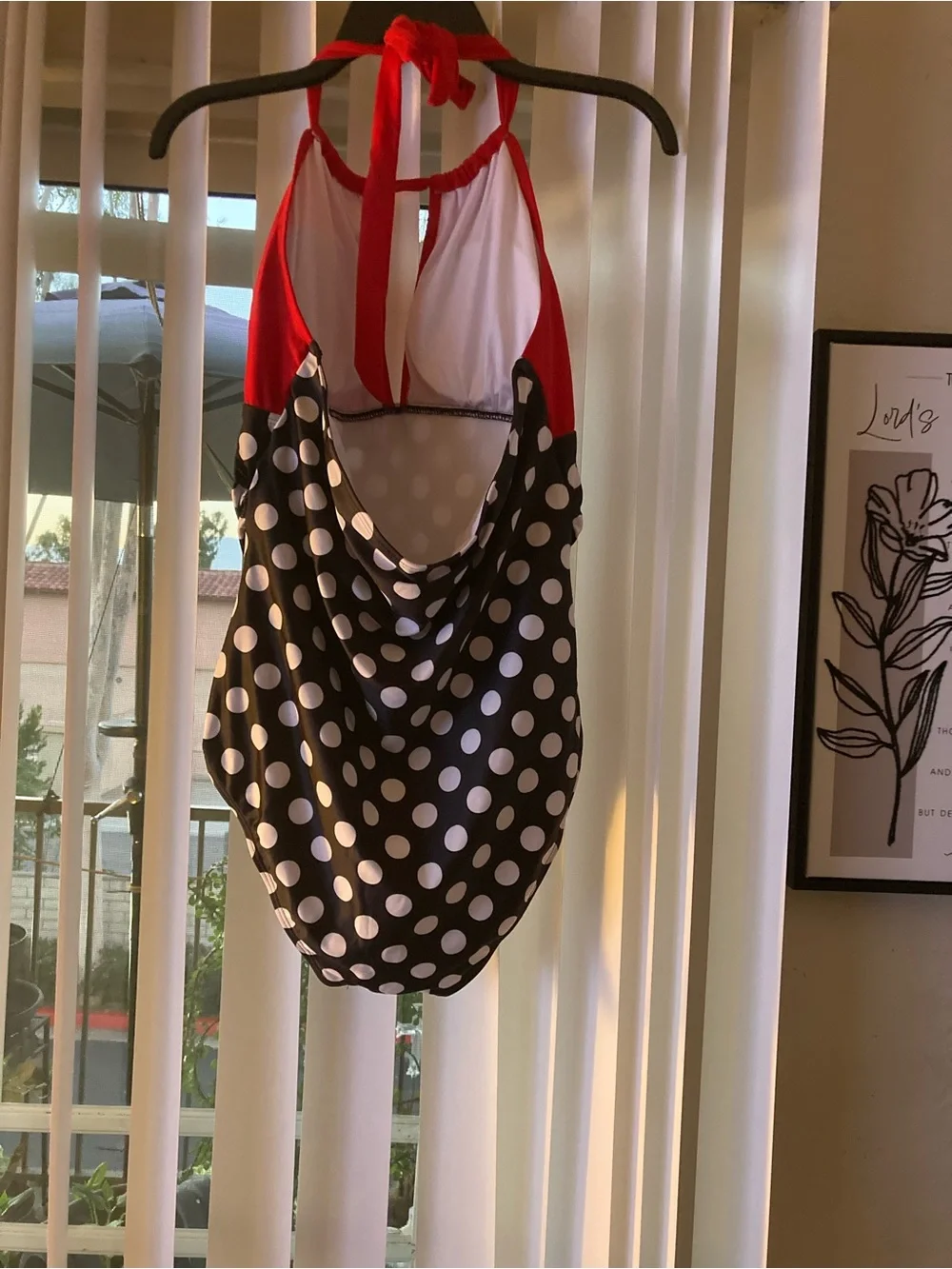 Kids Red & Black Polka Dot One-Piece Swimsuit